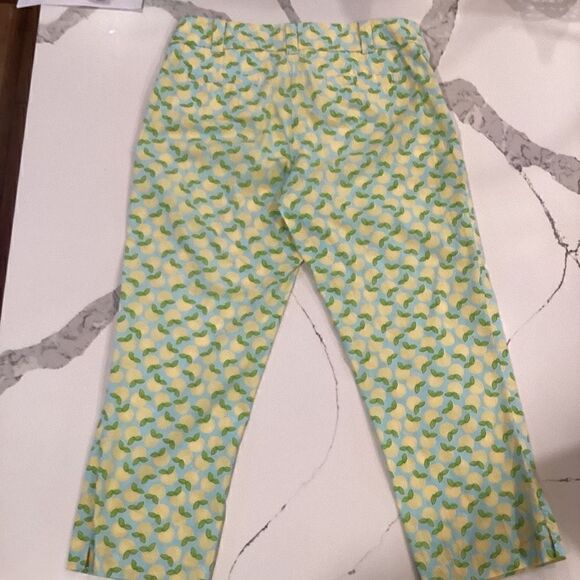 Lilly Pulitzer Sz 8 Lemons Capri Cotton Pockets Lightweight Beach Fun - Picture 8 of 11